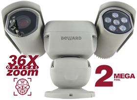 Beward B89R-2217Z36 (PTZ, 0.1-200°/сек) 2Mp Уличная скоростная IP-видеокамера с ИК-подсветкой до 300м