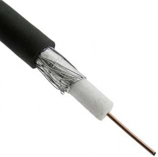 Eletec RG-59 MICRO + 2x0.75 кабель комб., 75 Ом, 100м, черный
