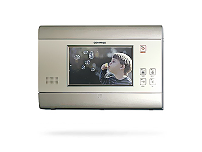 Commax CAV-706D (Серебро) Монитор цветного видеодомофона, NTSC, 4-х проводный, LCD 7.0&amp;quot;, без трубки (Hands Free), тлф.тастатура, подключение к телефонной сети, охранные функции: вторжения, утечки газа, пожар