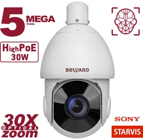 Beward SV3217-R30 (0.5-240°/сек) 5Mp Уличная купольная скоростная PTZ IP-видеокамера с ИК-подсветкой до 200м