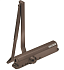 NOTEDO DC-080-180 DA+BC EN3-6 (коричневый) Дверной доводчик до 180кг/1400мм, от -30°С до +60°С, складной рычаг в комплекте