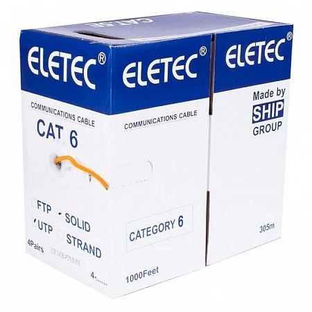 Eletec Кабель UTP 6 4x2xAWG24 нг(А) - HF, 305м, медь