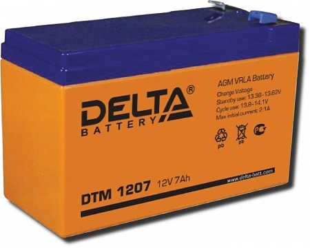 Аккумулятор DTM1207, 12В, 7А/ч