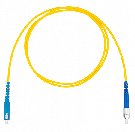 DATAREX SC-FC симплекс (simplex) OS2, нг(А)-HF, желтый, 0,5 м Шнур оптический коммутационный (патч-корд)