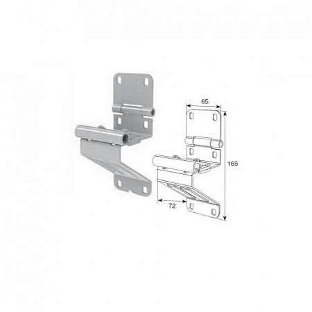 Doorhan DH25234-1 Боковая опора с держателем ролика для панелей с защ.от защем. пальцев облегченная модифицированная.